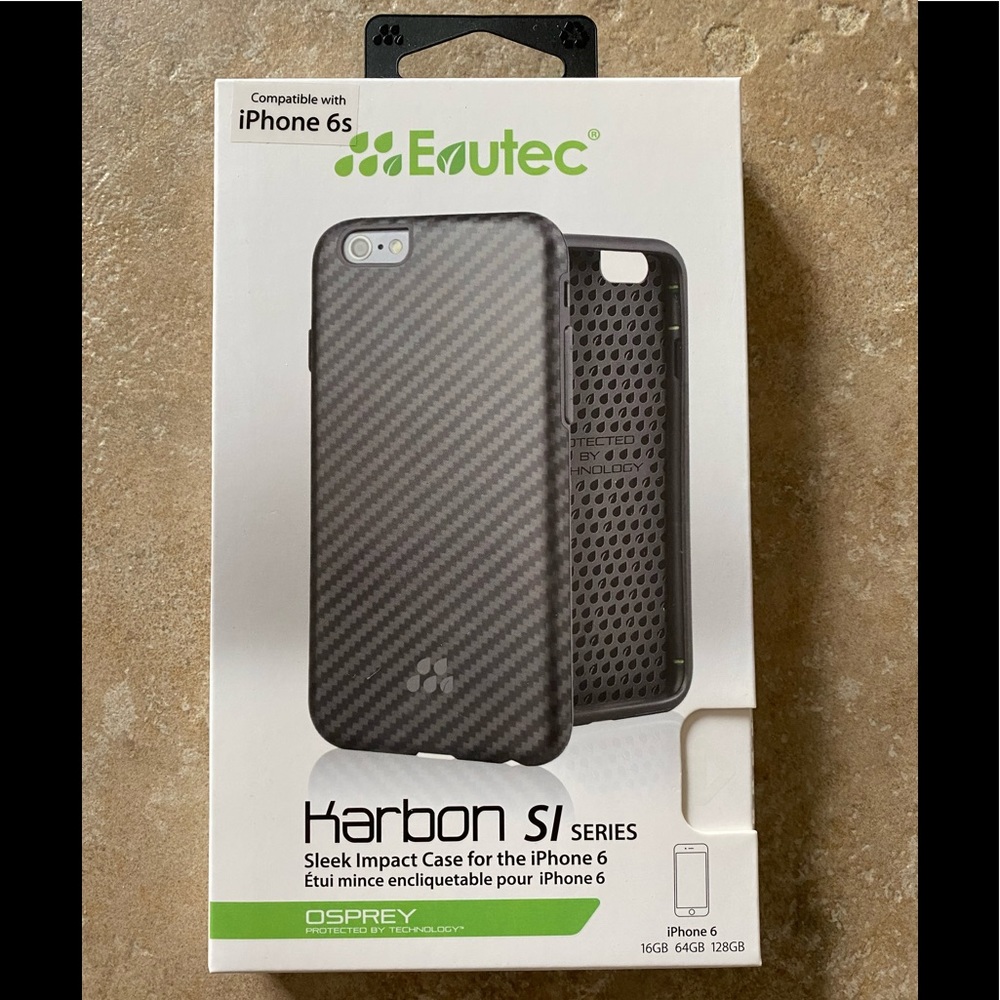 Evutec Karbon SI Series Black Case for Apple iPhone 6, 6S, 7, or 8 - Brand New